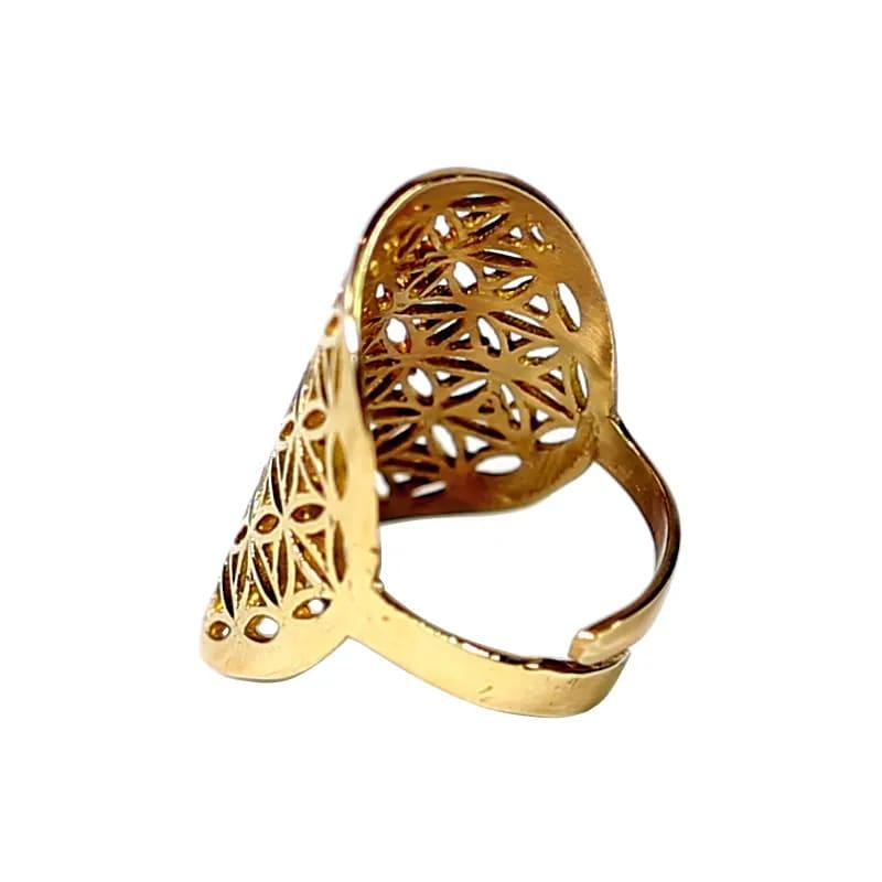 Bague Fleur de vie, laiton
