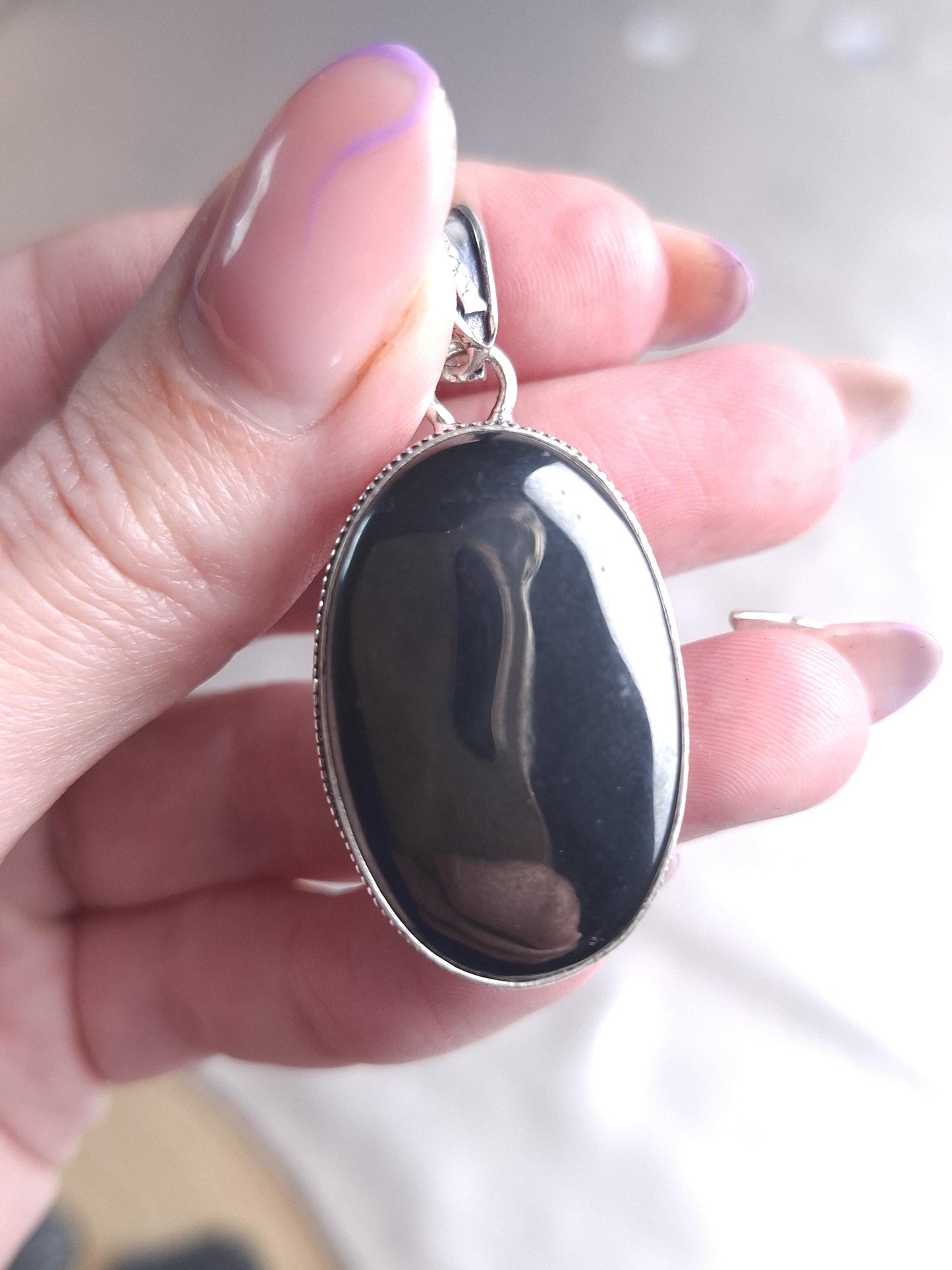 Pendentif Hématite, argent 925