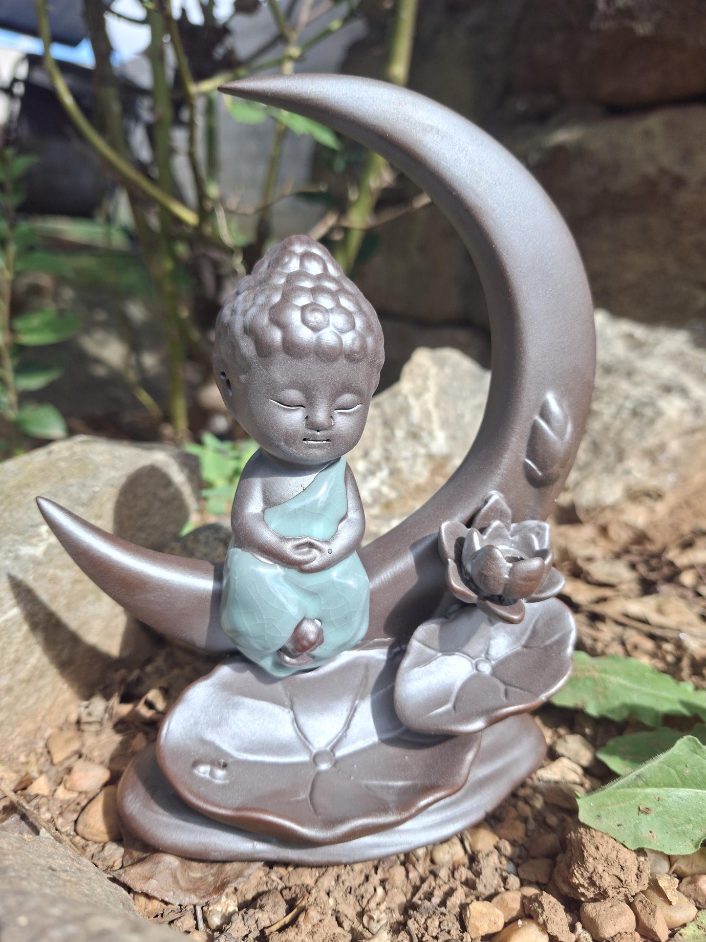 Porte-encens bouddha, brûle encens, porte encens céramique