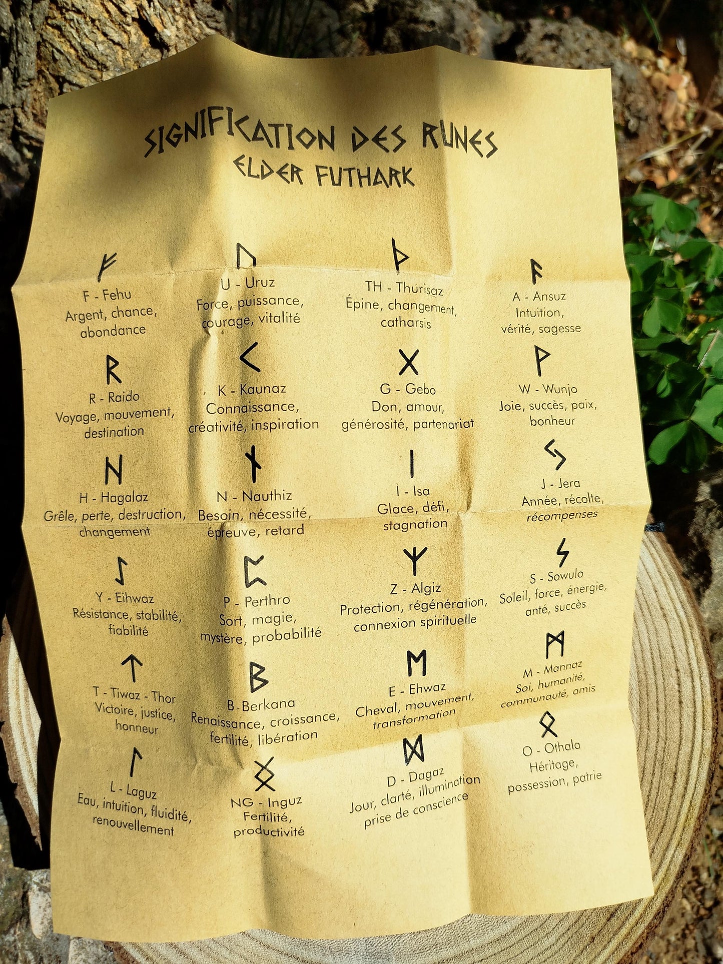 Runes divinatoires, Quartz rose