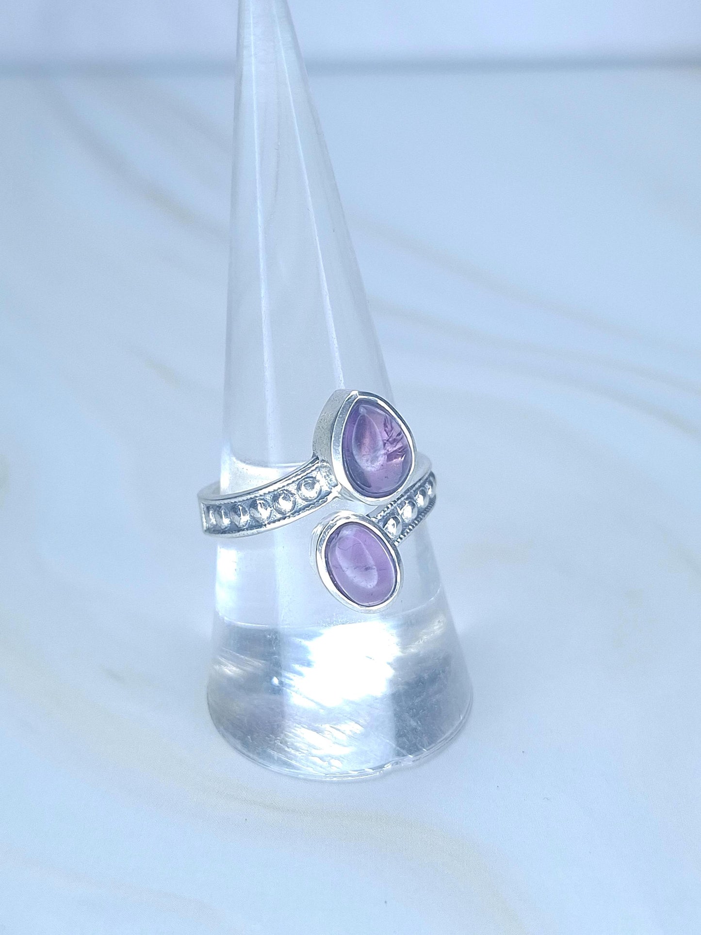 Bague Améthyste naturelle, argent 925