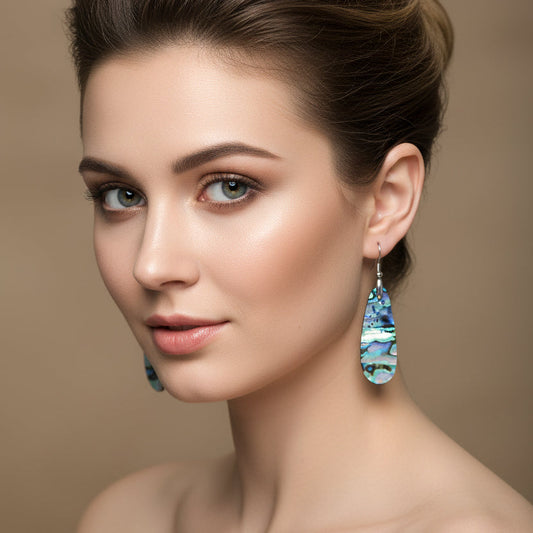 Boucles d'oreilles Abalone, acier inox