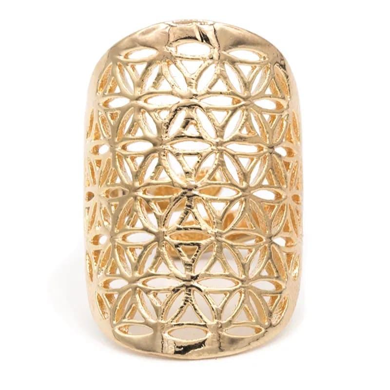 Bague Fleur de vie, laiton