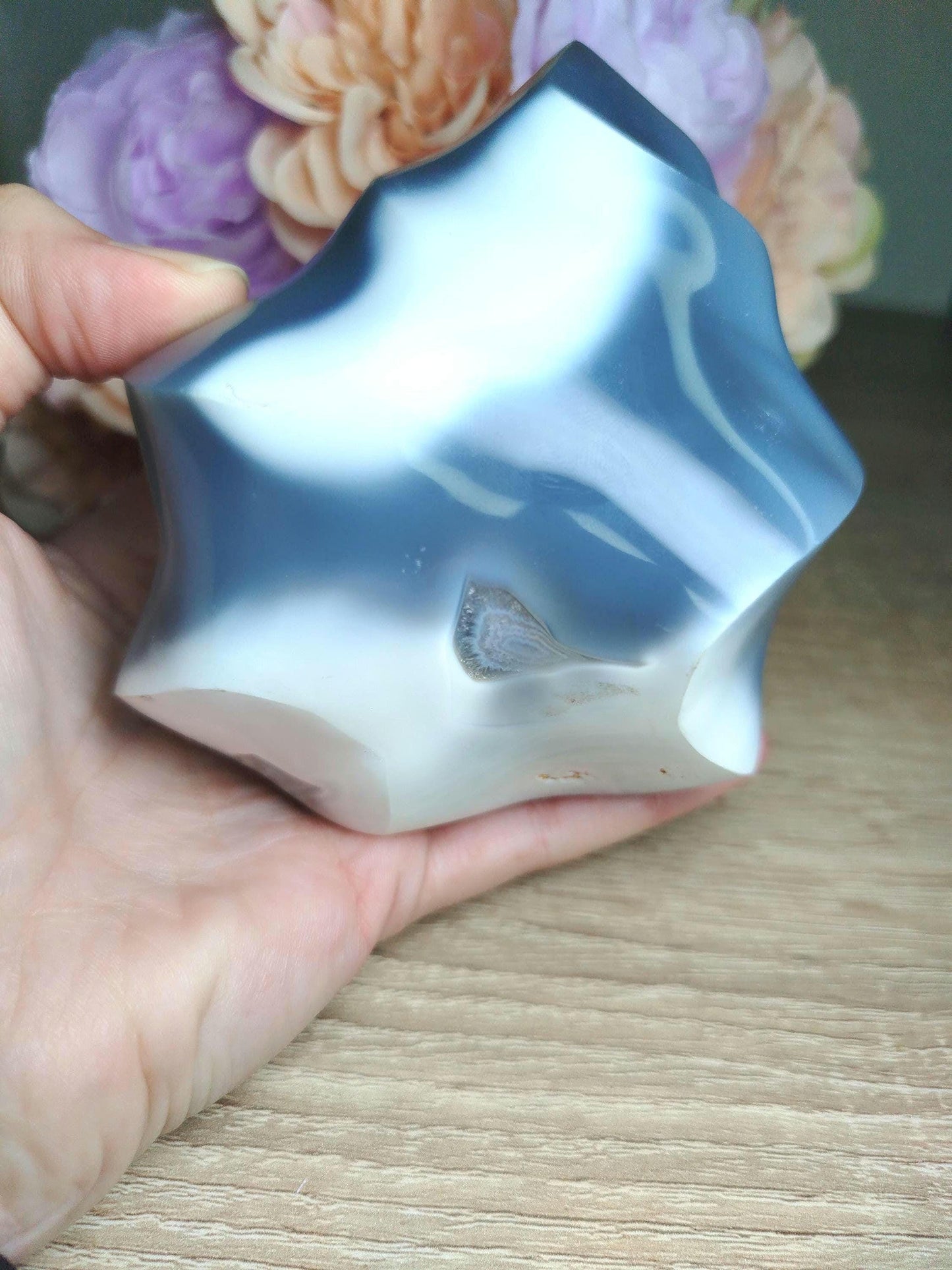 Pierre Agate Orque, Flamme Agate Orque, forme libre