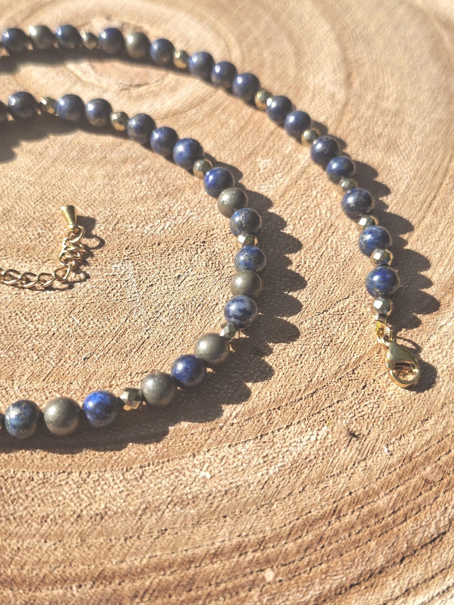 Collier Lapis Lazuli, Pyrite
