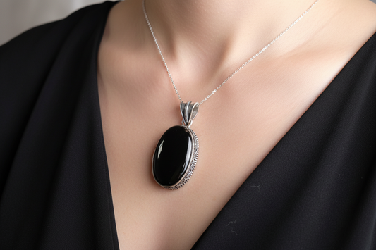 Pendentif Hématite, argent 925