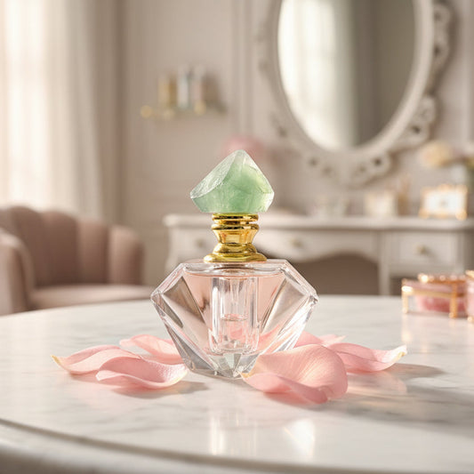 Flacon parfum Améthyste ou Fluorite