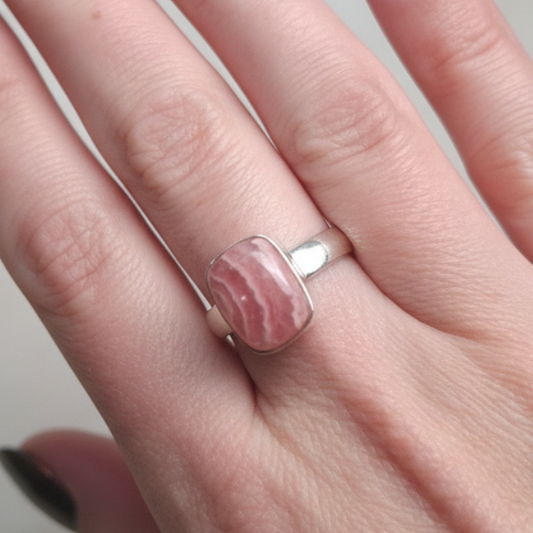 Bague Rhodochrosite naturelle