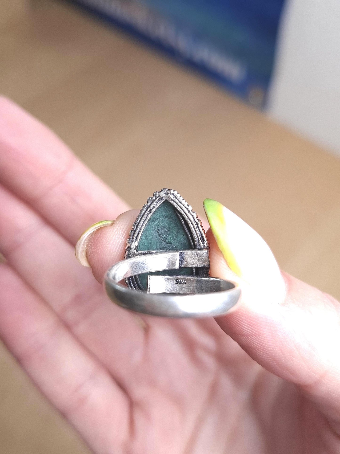 Bague Malachite, argent 925