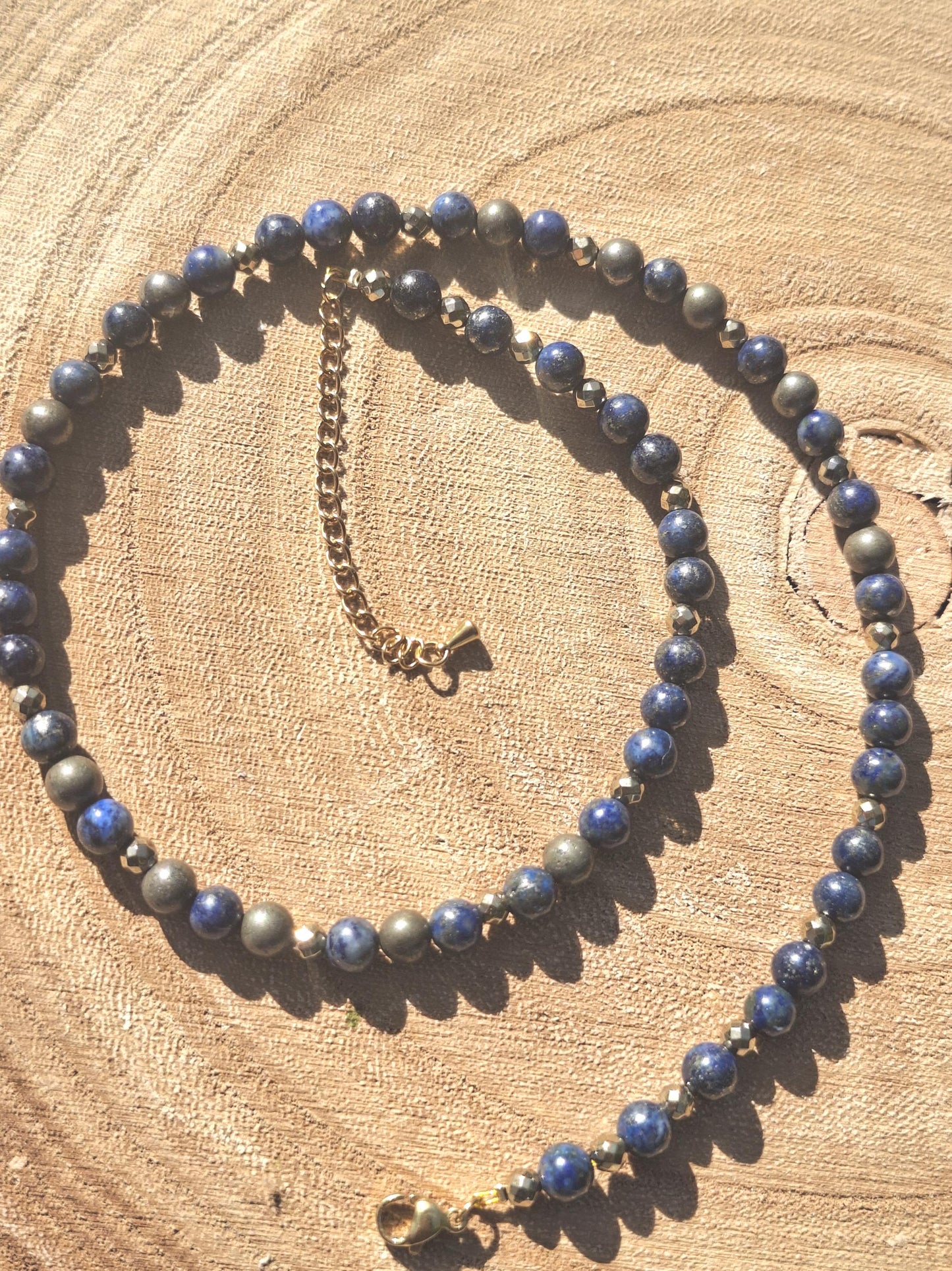 Collier Lapis Lazuli, Pyrite