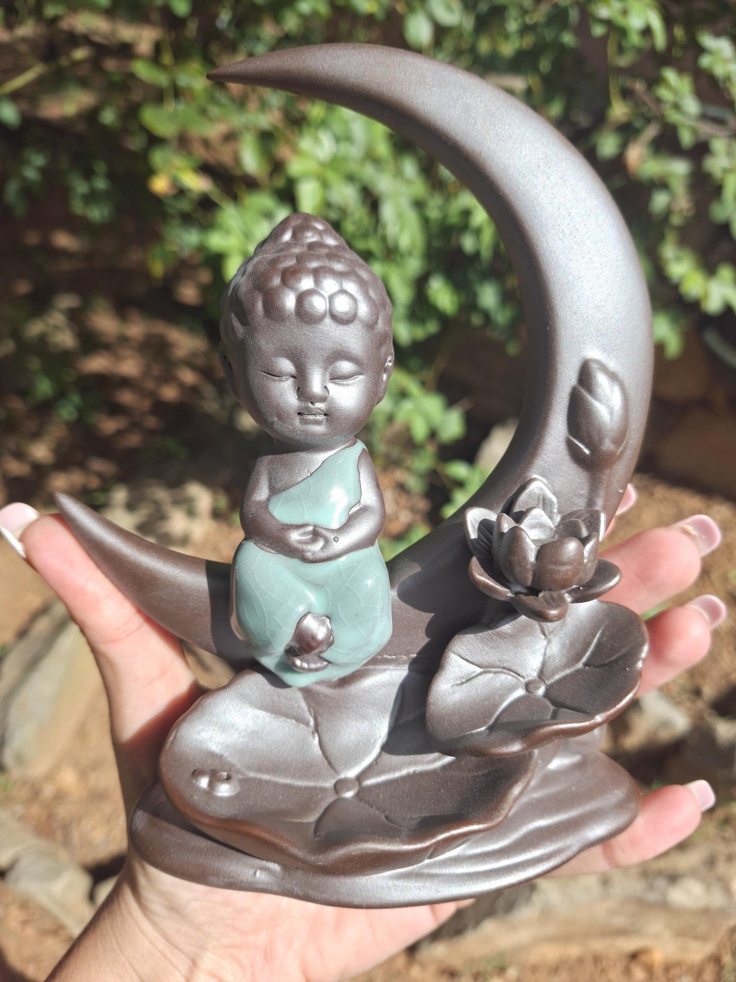 Porte-encens bouddha, brûle encens, porte encens céramique