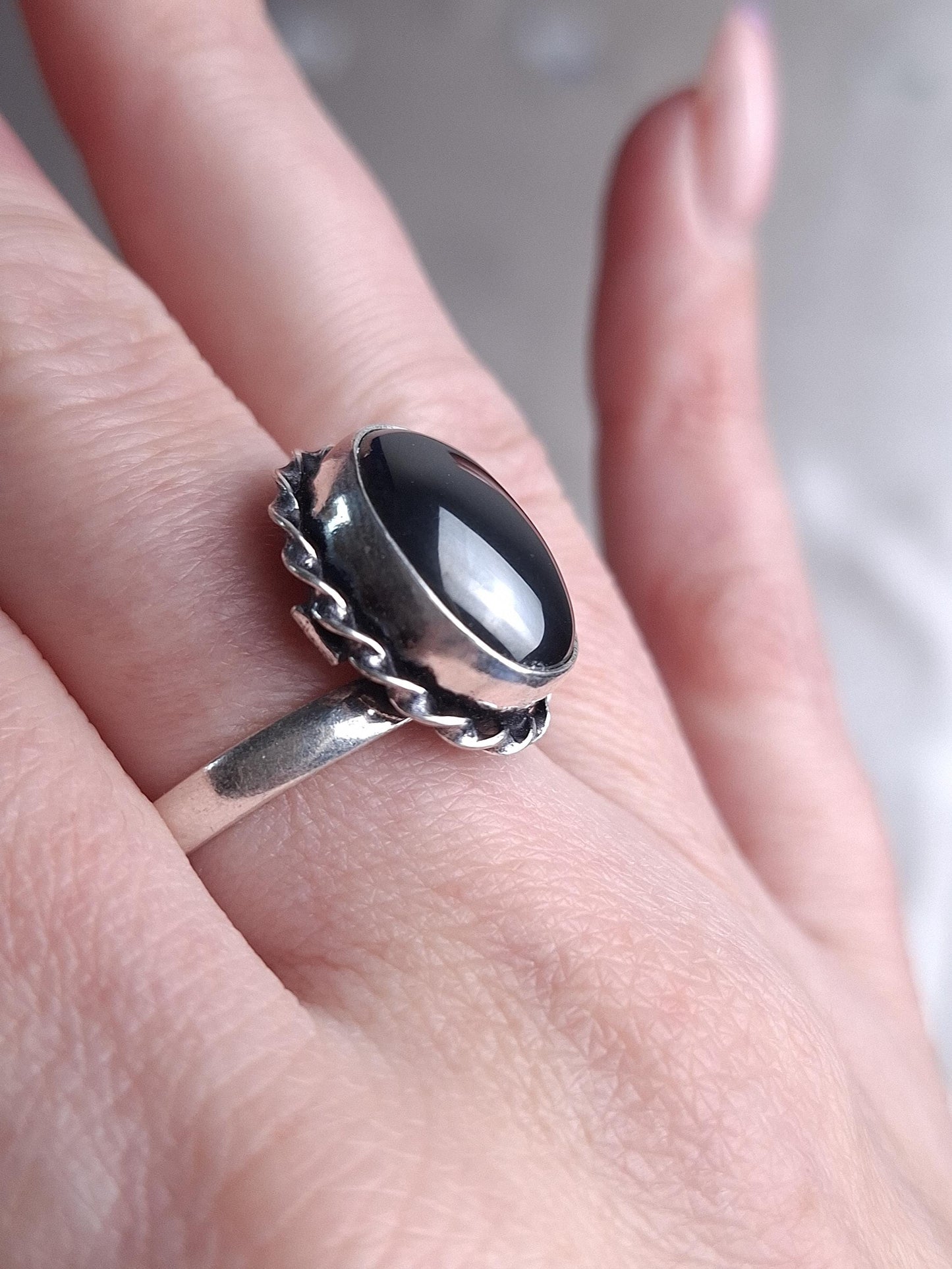 Bague Hématite, argent 925