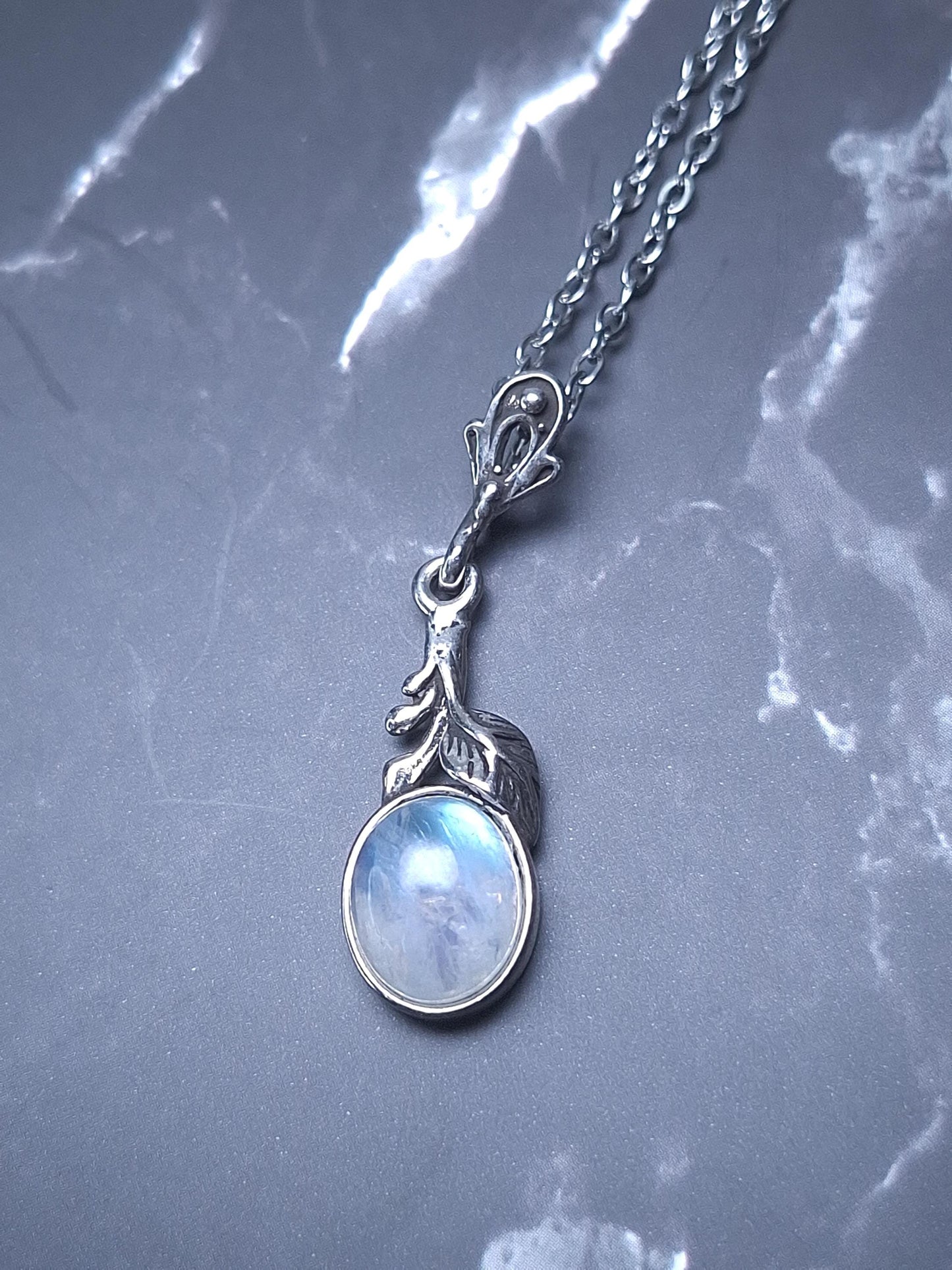 Pendentif Pierre de lune, argent 925