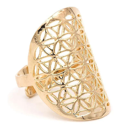 Bague Fleur de vie, laiton