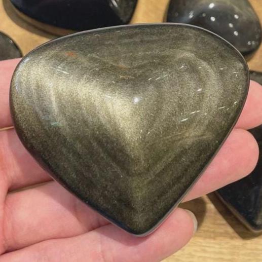 Etoile Obsidienne dorée, lune Obsidienne dorée, coeur Obsidienne dorée