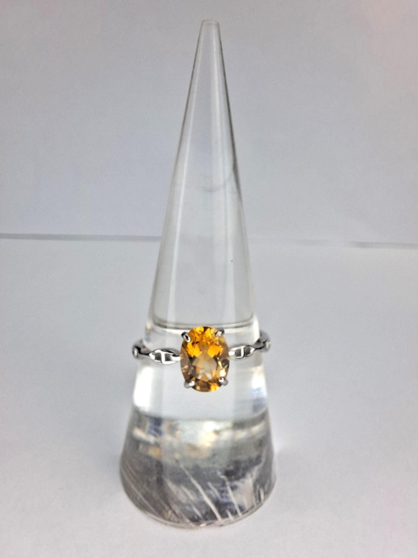 Bague Citrine naturelle, argent 925
