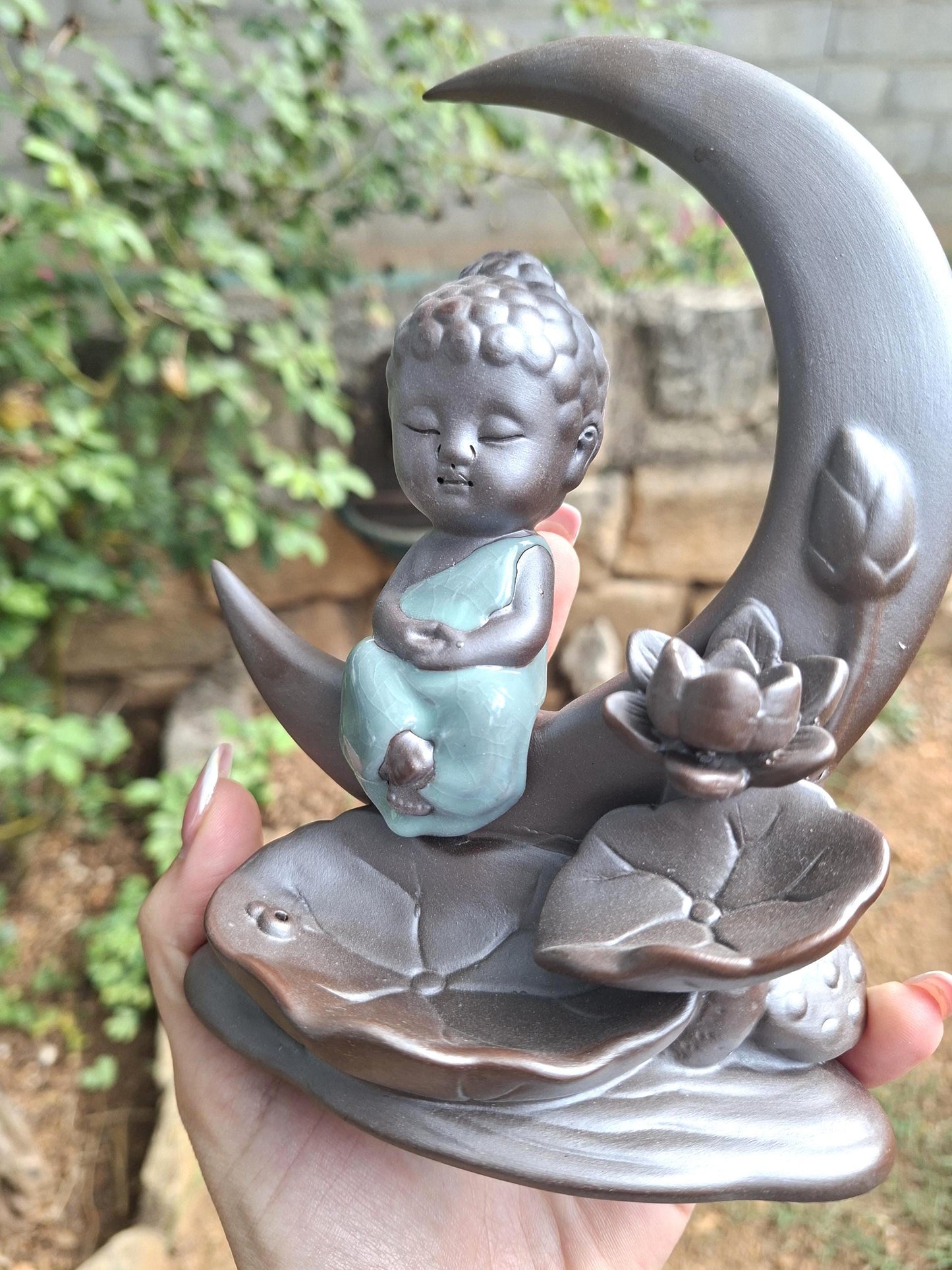Porte-encens bouddha, brûle encens, porte encens céramique