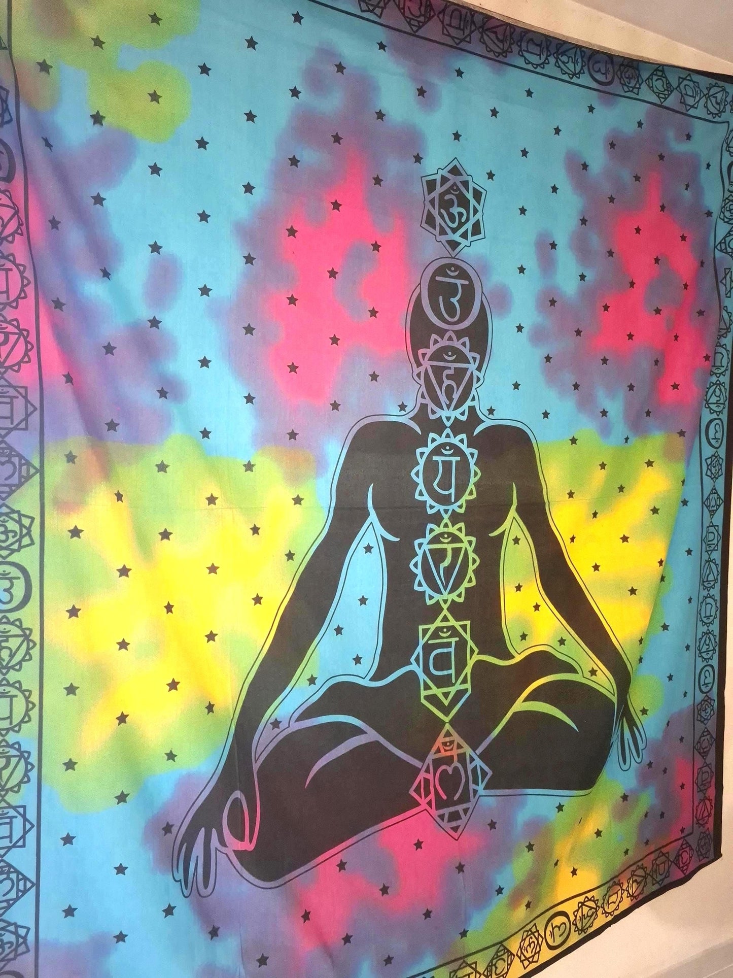 Tenture murale, tapisserie murale, tapisserie 7 chakras