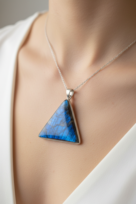 Pendentif Labradorite, argent 925