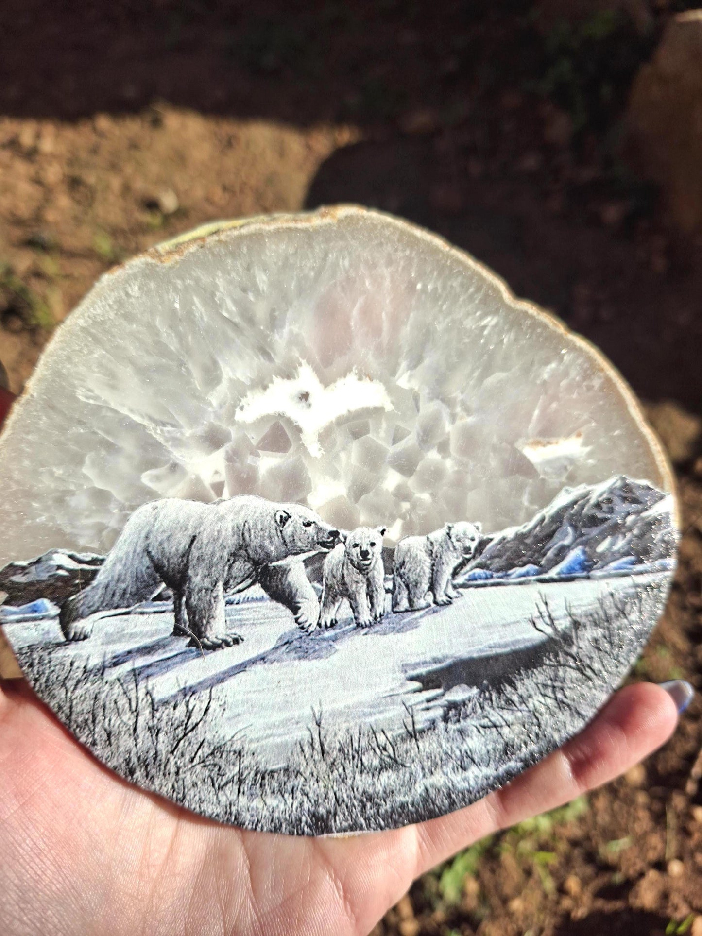 Plaque Agate Botswana, plaque Agate naturelle