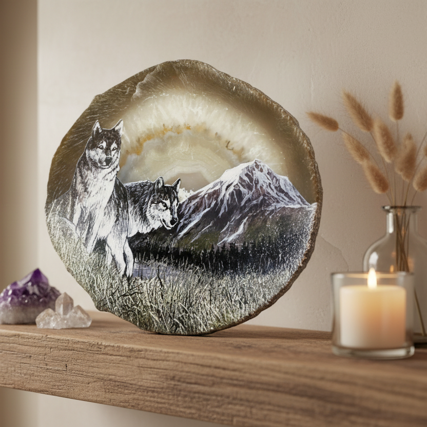 Plaque Agate Botswana, plaque Agathe naturelle