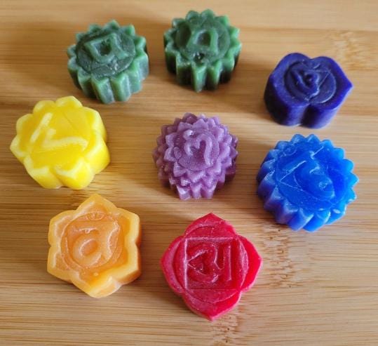Fondants parfumés, fondant bougie, fondants cire, 7 chakras
