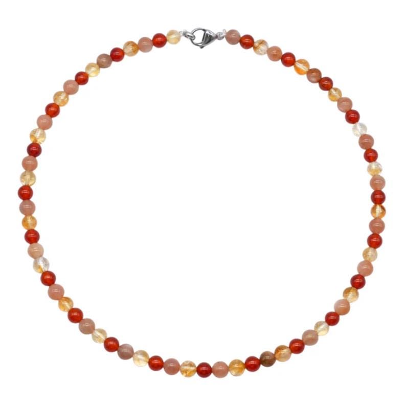 Collier Cornaline, Citrine, Pierre de soleil