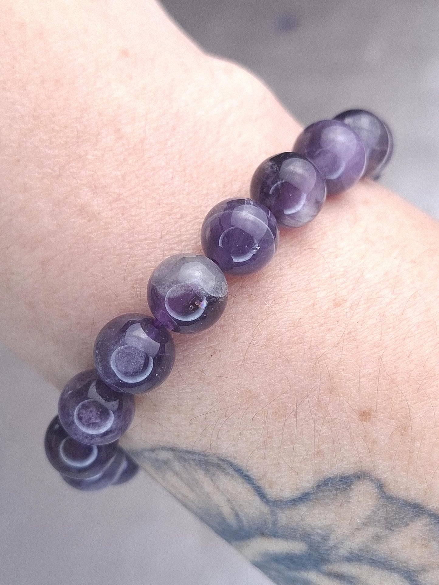 Bracelet Améthyste naturelle, bracelet Améthyste lavande