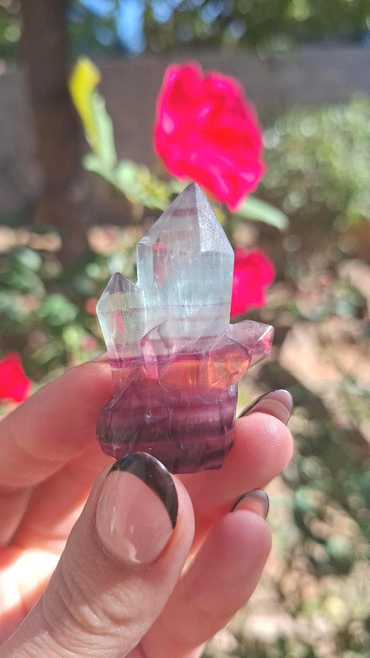 Pointe Fluorite, tour Fluorite, fluorite arc en ciel