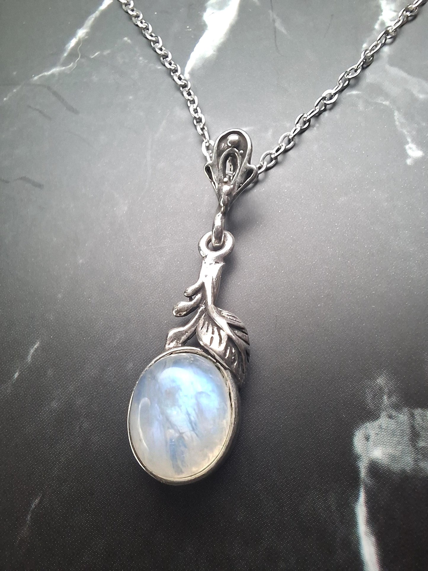 Pendentif Pierre de lune, argent 925