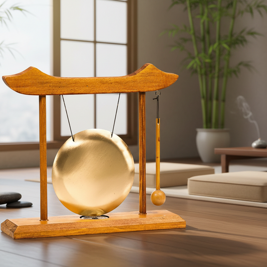 Gong de table, gong décoratif, gong zen
