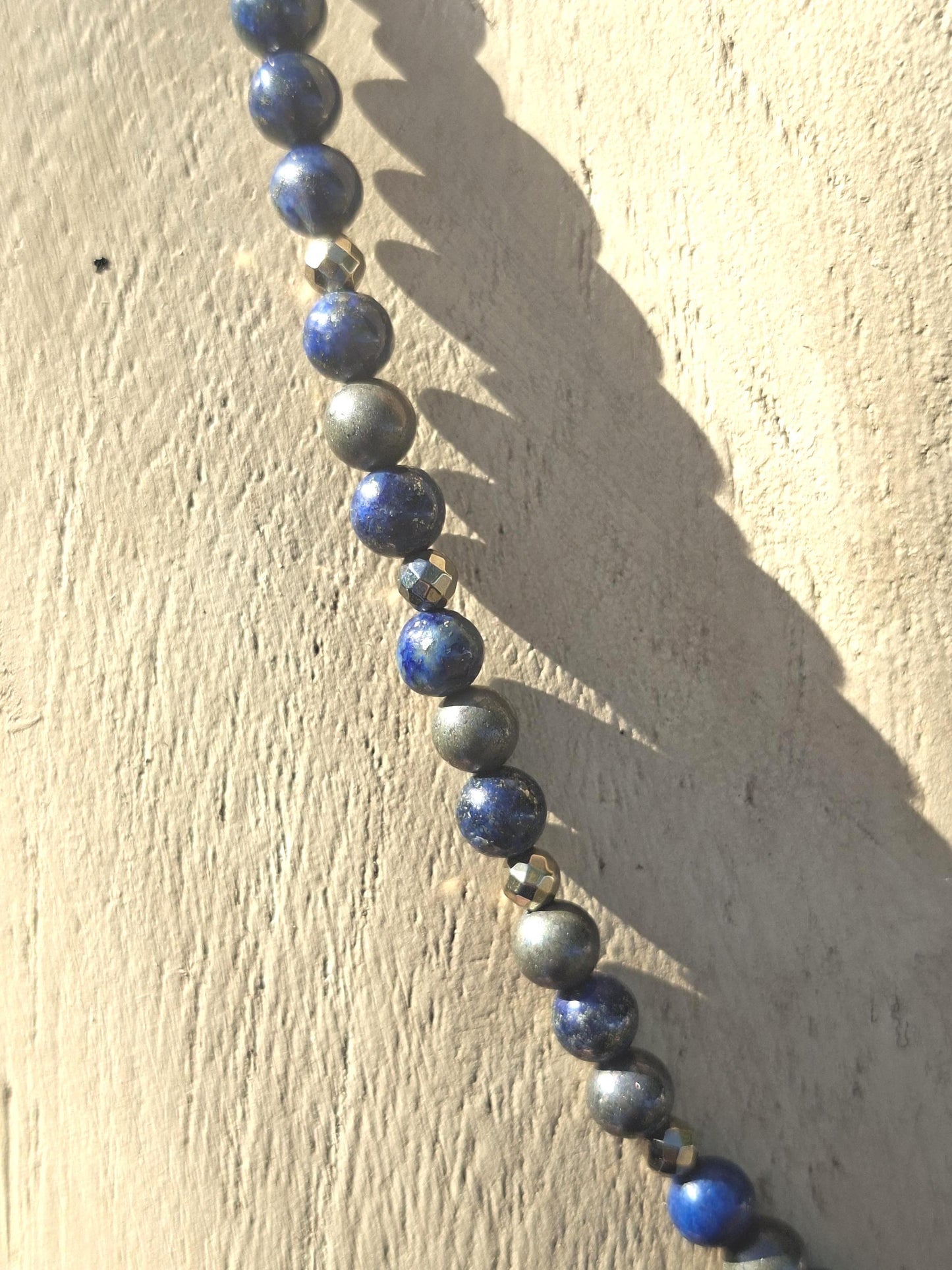 Collier Lapis Lazuli, Pyrite