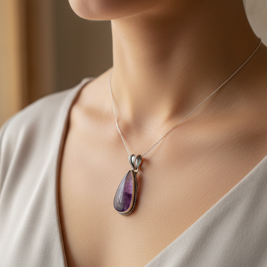 Pendentif Améthyste, argent 925