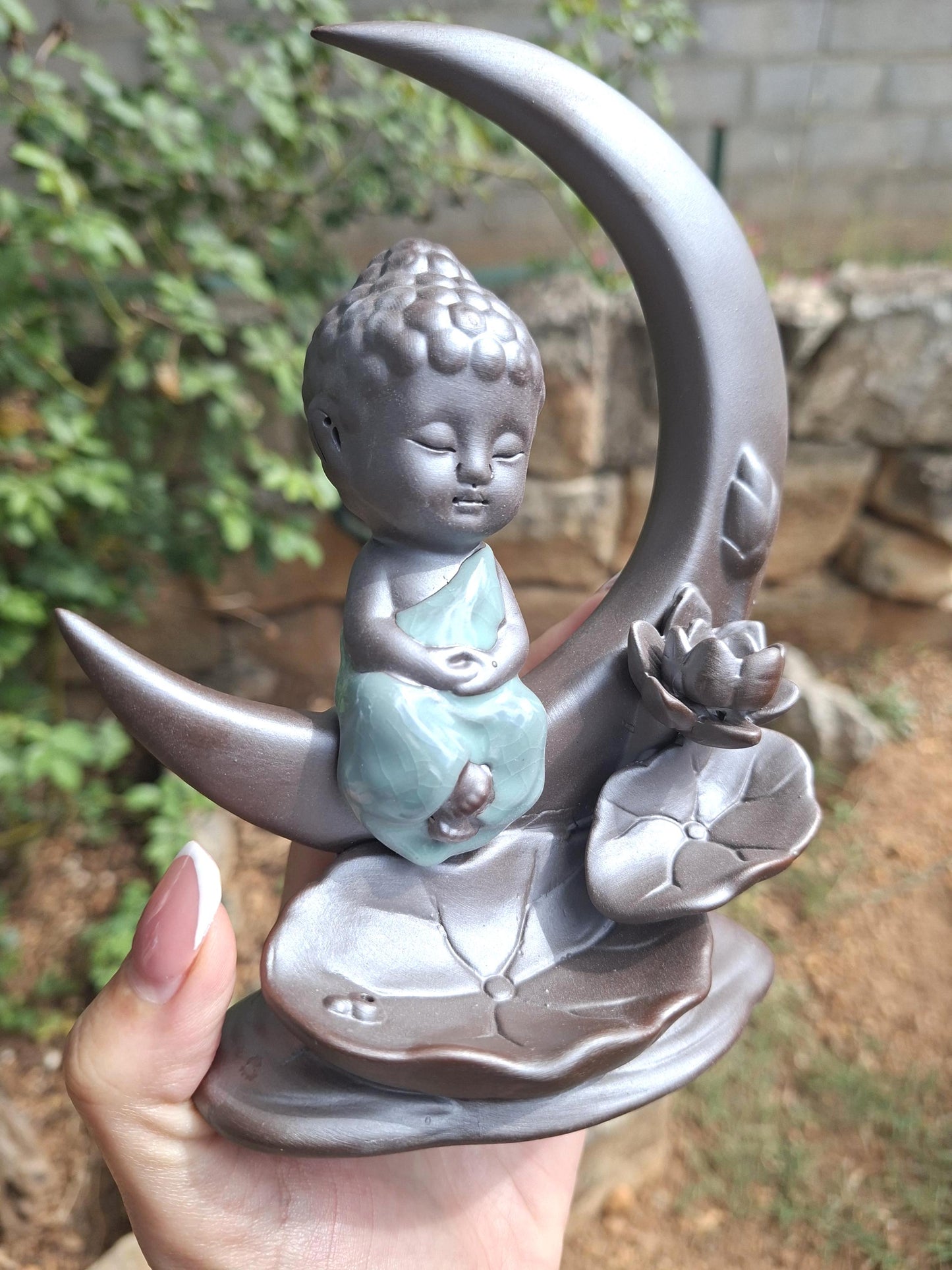 Porte-encens bouddha, brûle encens, porte encens céramique