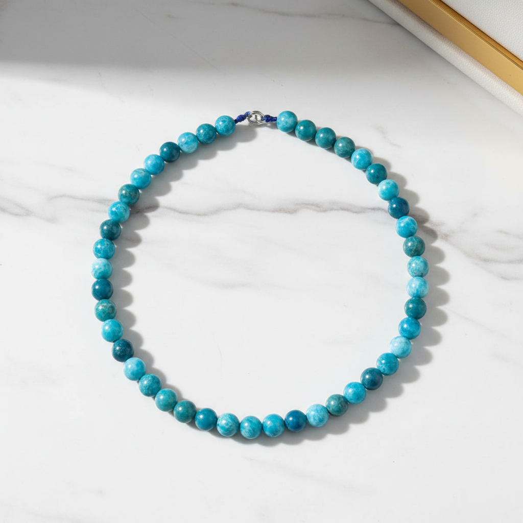 Collier Apatite bleue