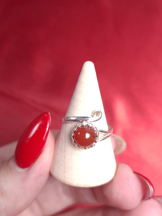 Bague Cornaline, argent 925