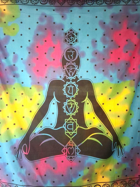 Tenture murale, tapisserie murale, tapisserie 7 chakras