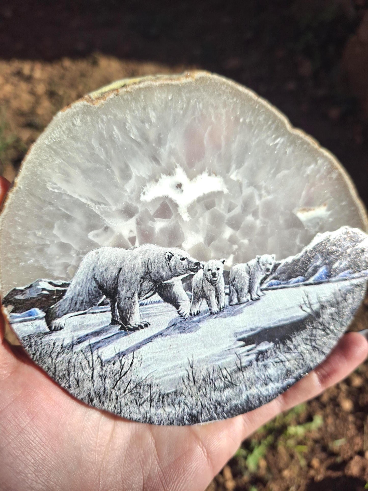 Plaque Agate Botswana, plaque Agate naturelle