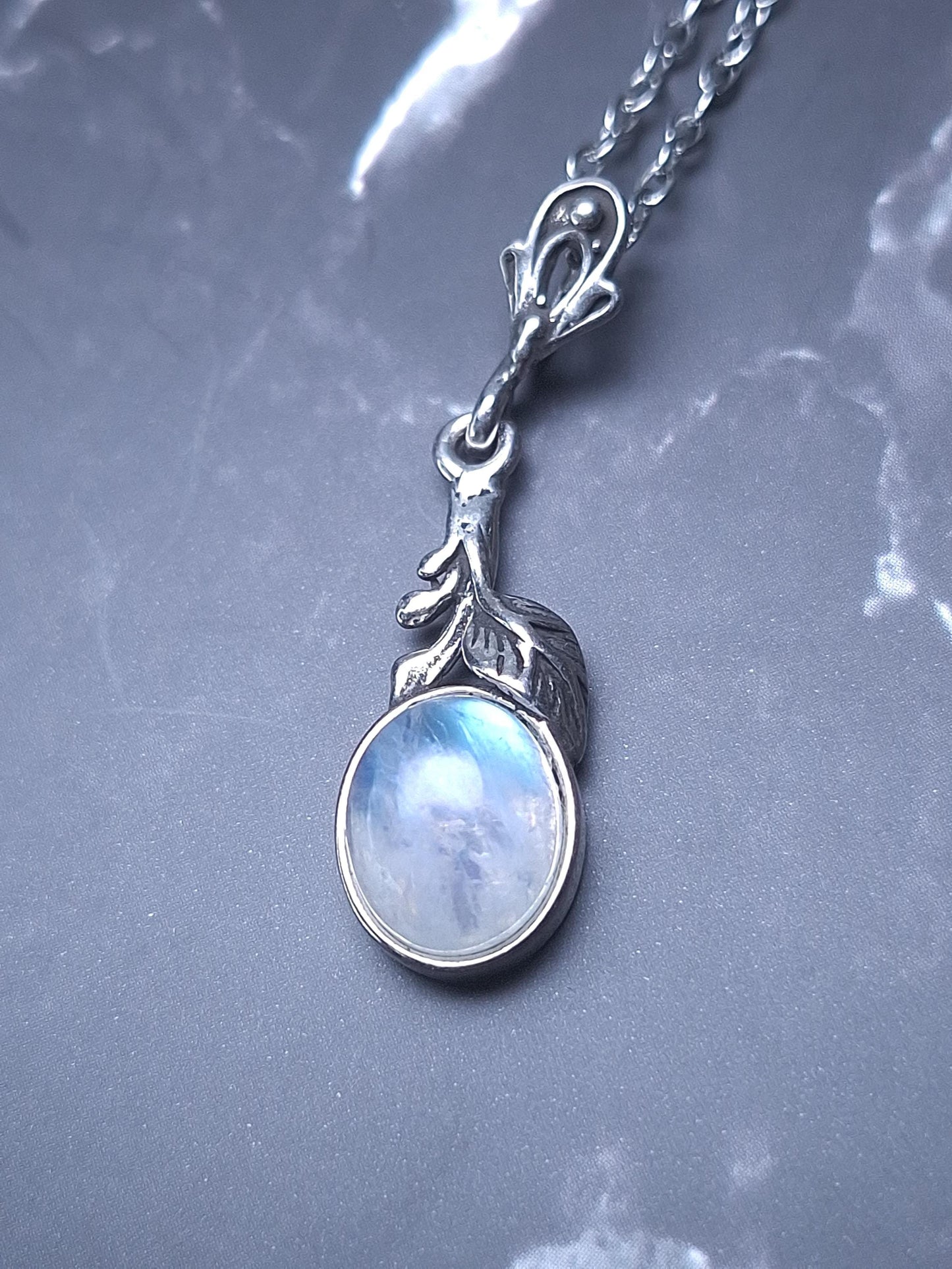 Pendentif Pierre de lune, argent 925