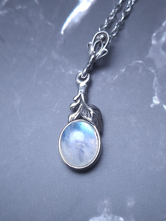 Pendentif Pierre de lune, argent 925