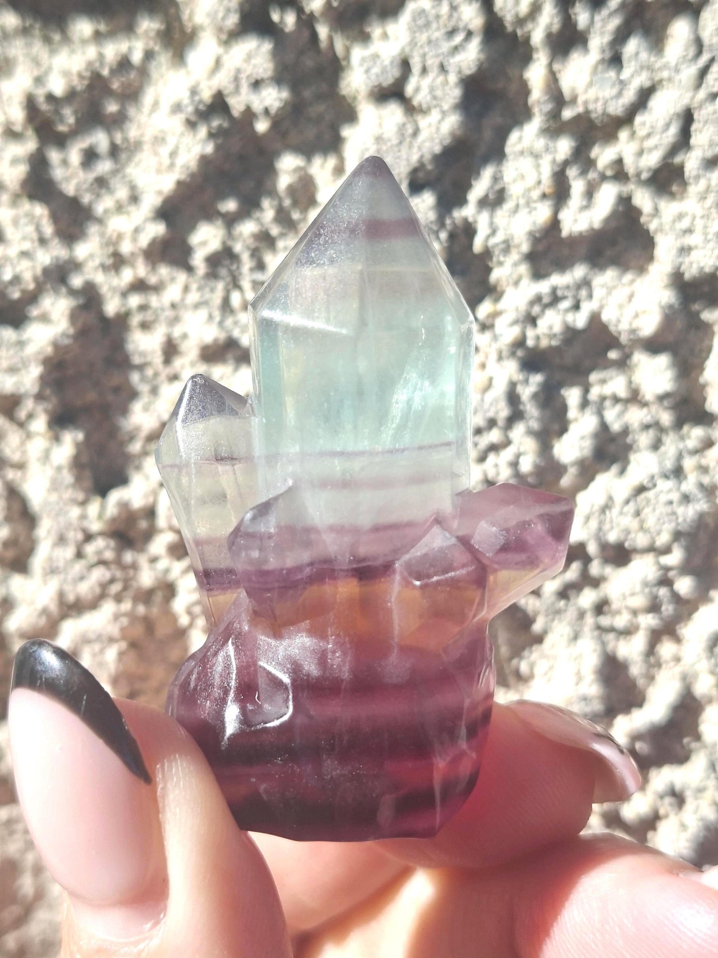 Pointe Fluorite, tour Fluorite, fluorite arc en ciel