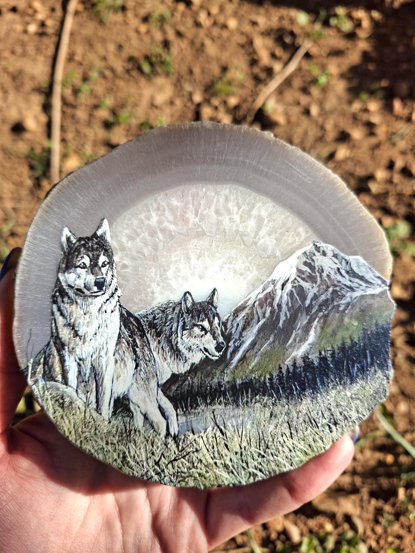 Plaque Agate Botswana, plaque Agathe naturelle