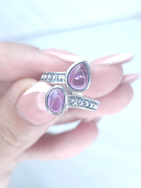 Bague Améthyste naturelle, argent 925