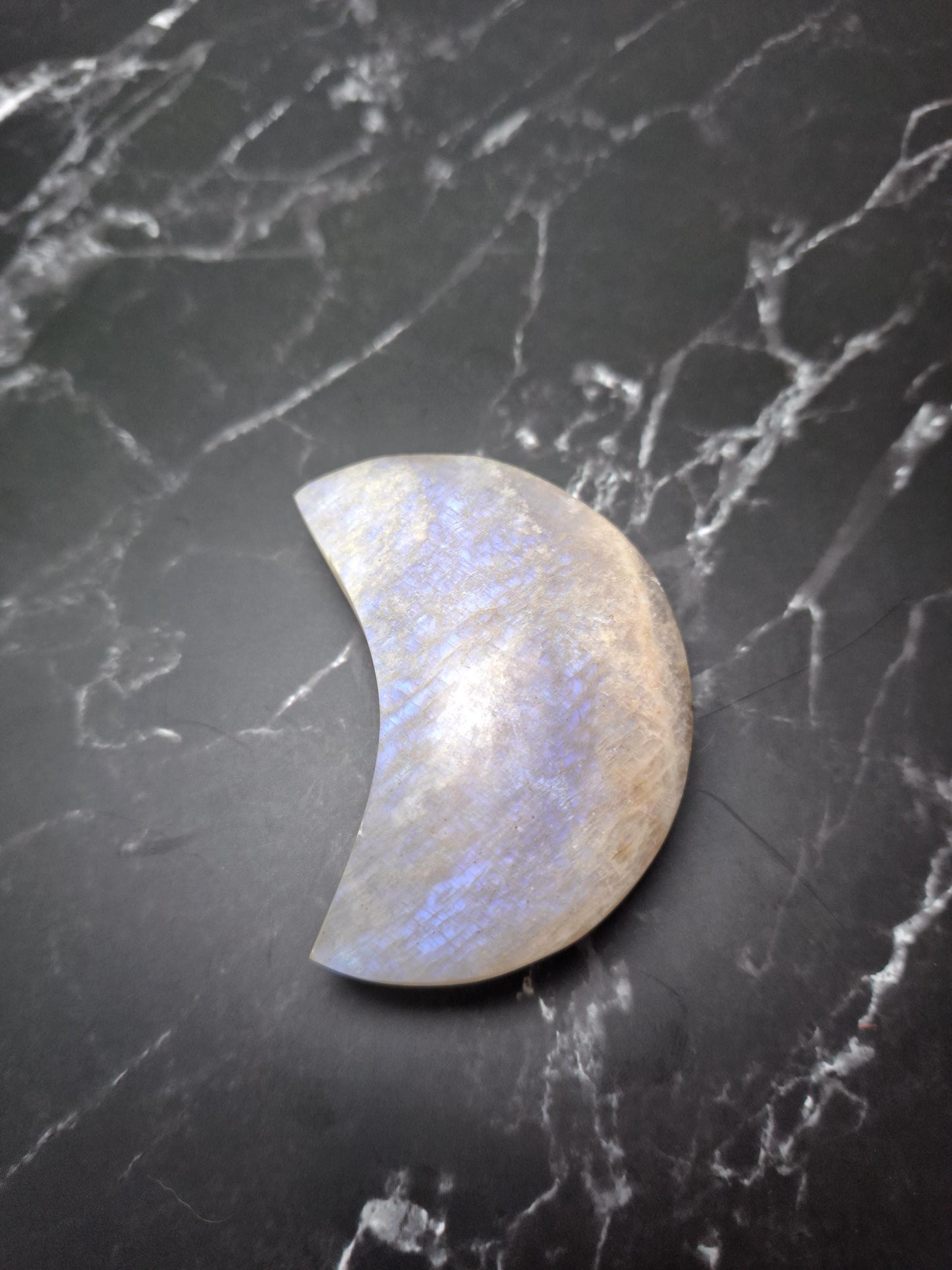 Lune Pierre de lune, lune en pierre, croissant de lune, lune en cristal