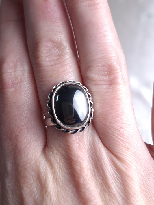Bague Hématite, argent 925