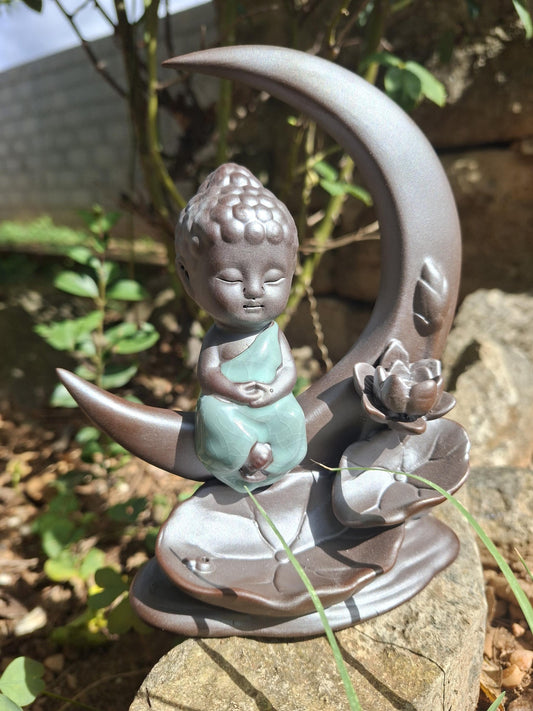 Porte-encens bouddha, brûle encens, porte encens céramique
