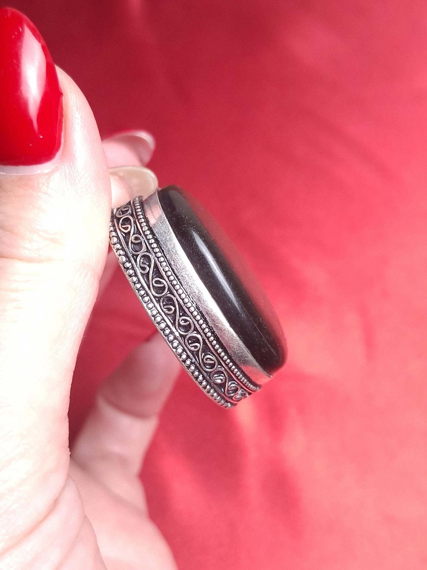 Pendentif Obsidienne dorée, argent 925