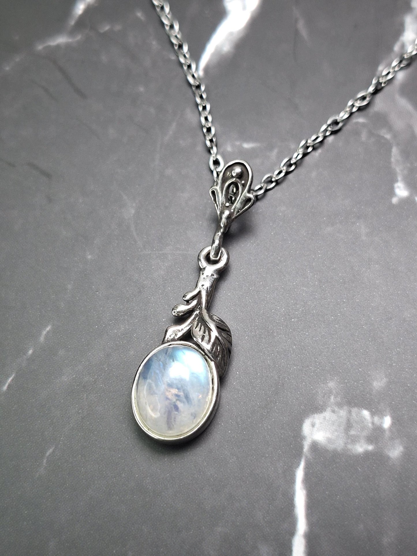 Pendentif Pierre de lune, argent 925