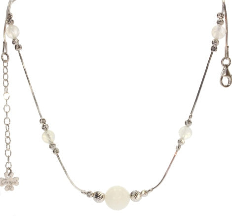 Collier Pierre de lune, argent 925