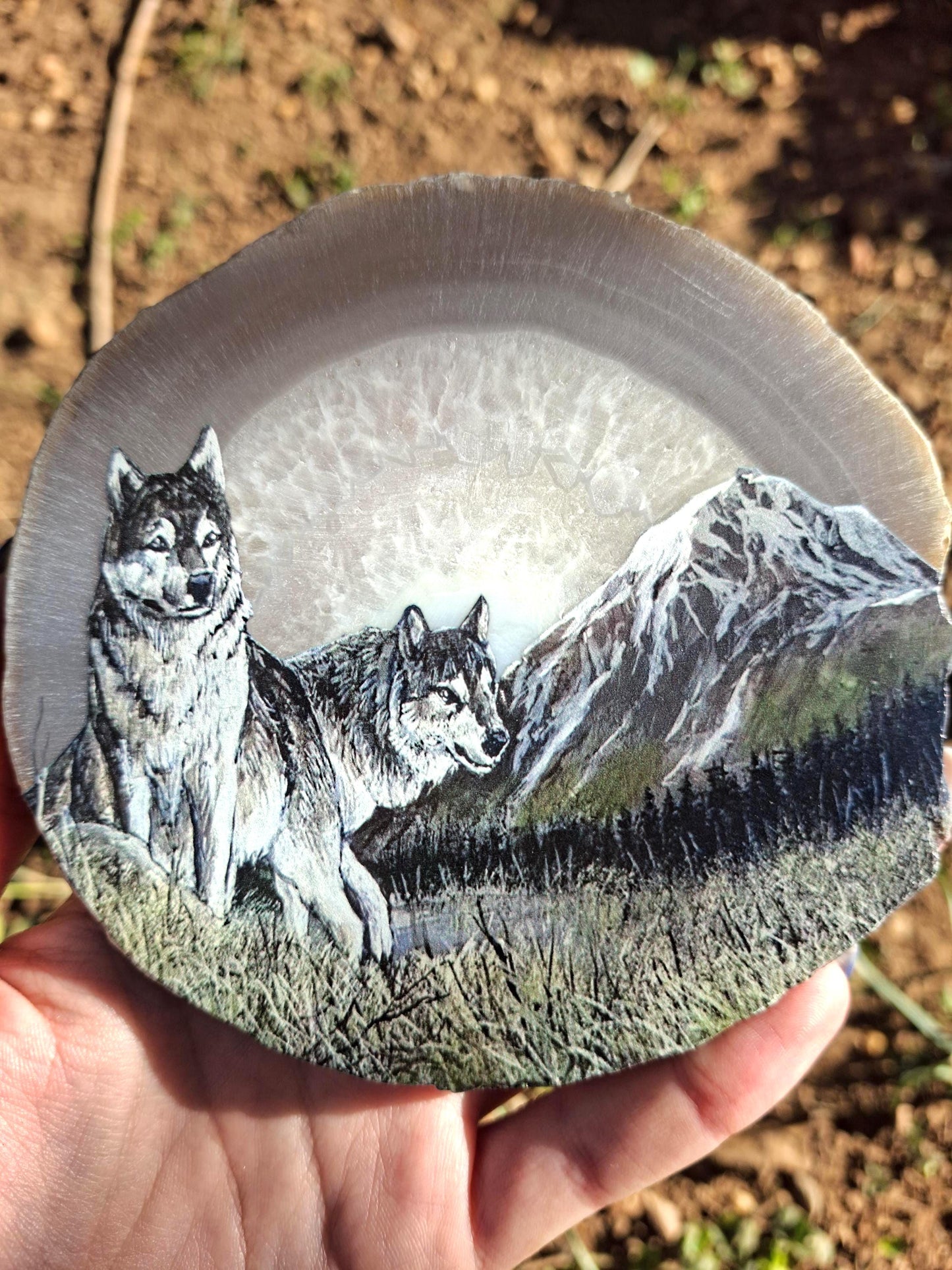 Plaque Agate Botswana, plaque Agathe naturelle